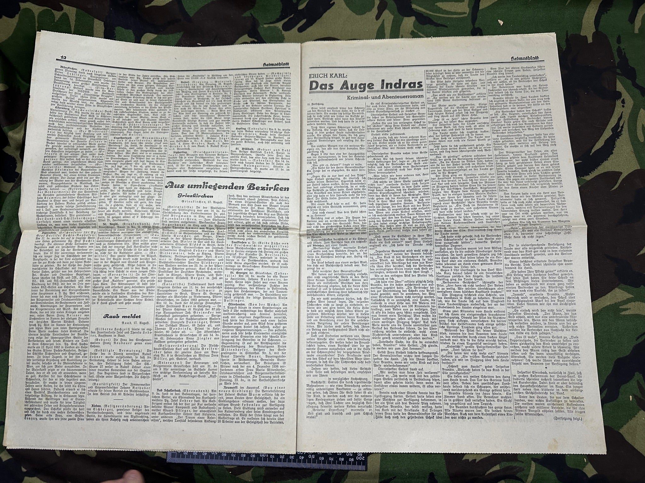 Original WW2 German Party Heimatblatt Political Newspaper - 18th August 1938 - The Militaria Shop