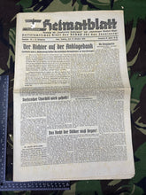 Load image into Gallery viewer, Original WW2 German Party Heimatblatt Political Newspaper - 27th October 1939 - The Militaria Shop
