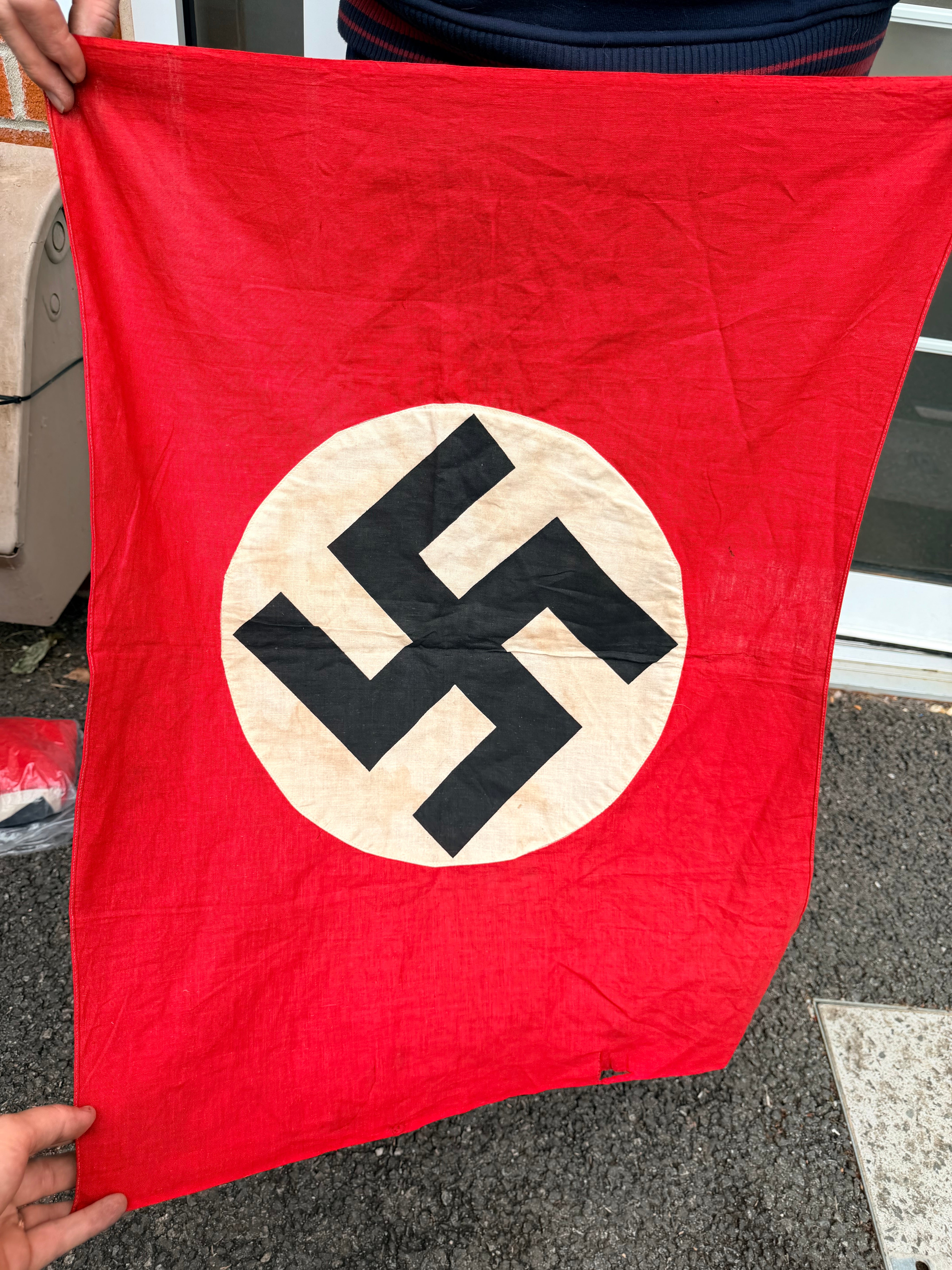 Original WW2 German NSDAP Party Flag - Size 30" x 22" - The Militaria Shop