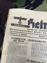 Charger l&#39;image dans la galerie, Original WW2 German Party Heimatblatt Political Newspaper - 21st January 1939 - The Militaria Shop
