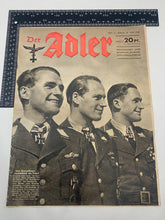 Load image into Gallery viewer, Der Adler Luftwaffe Magazine Original WW2 German - 22nd June 1943
