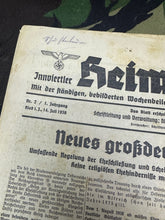 Load image into Gallery viewer, Original WW2 German Party Heimatblatt Political Newspaper - 14th July 1938 - The Militaria Shop
