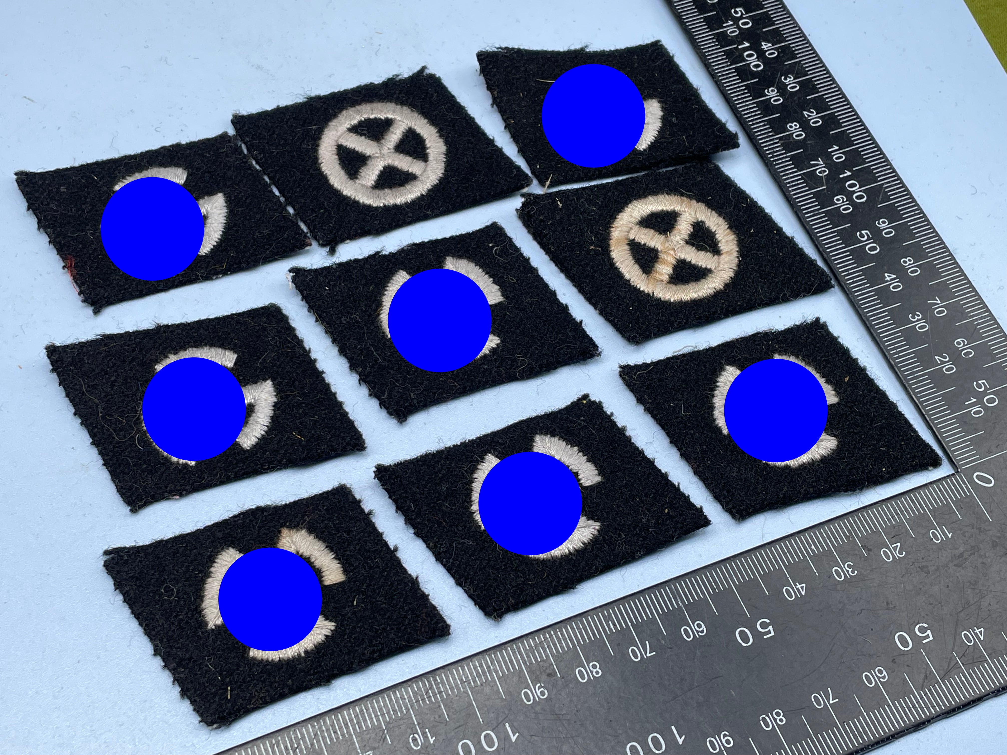 Group of Reproduction WW2 German Army Collar Badges - The Militaria Shop