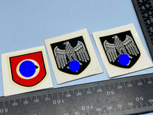 Load image into Gallery viewer, Group of 3 WW2 German Helmet Decals
