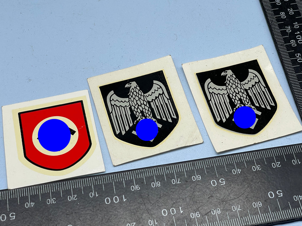 Group of 3 WW2 German Helmet Decals