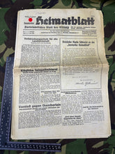 Charger l&#39;image dans la galerie, Original WW2 German Party Heimatblatt Political Newspaper - 7th July 1938 - The Militaria Shop
