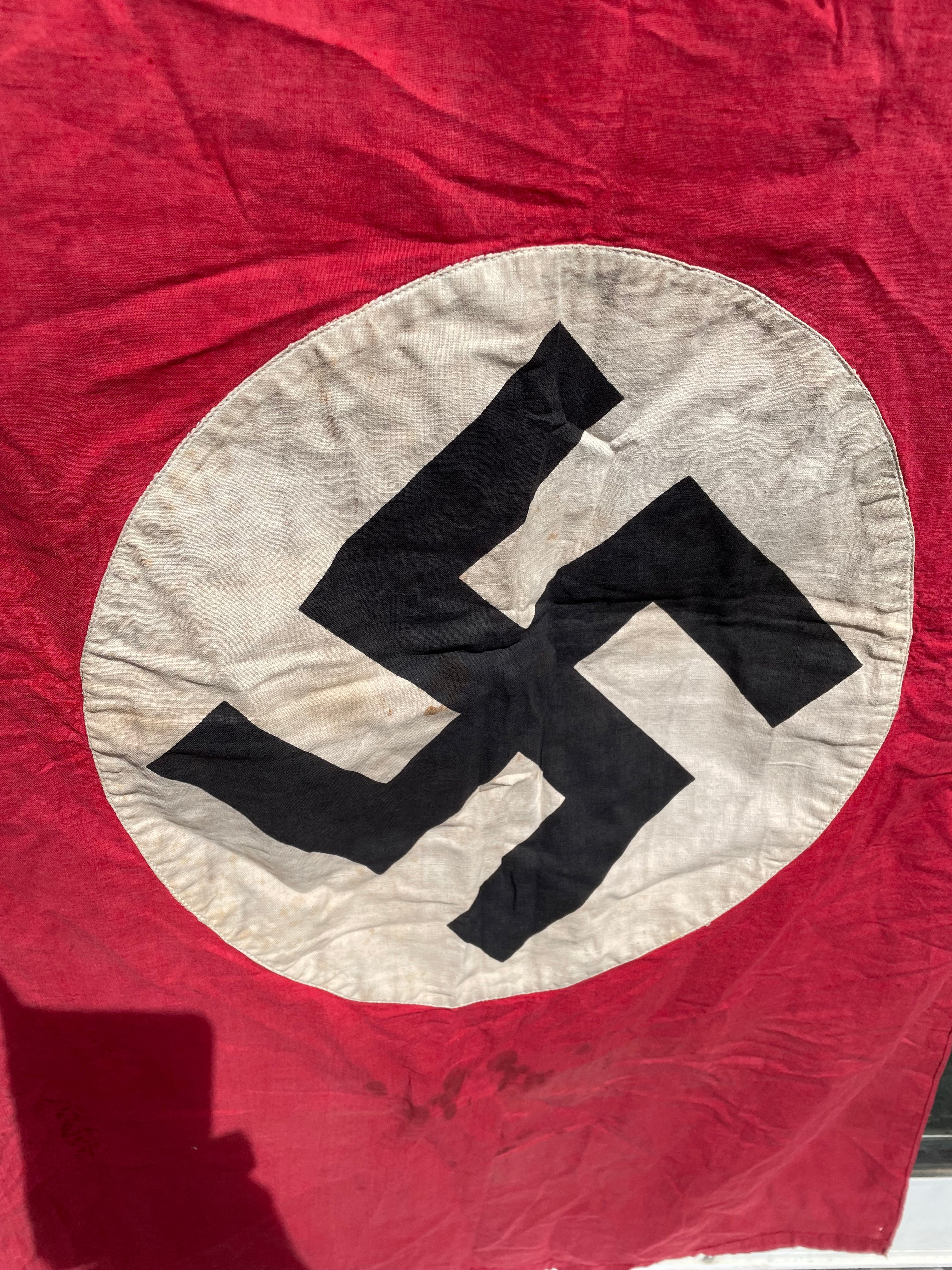 Original WW2 German Party Banner / Flag - 50 x 29 inches - The Militaria Shop