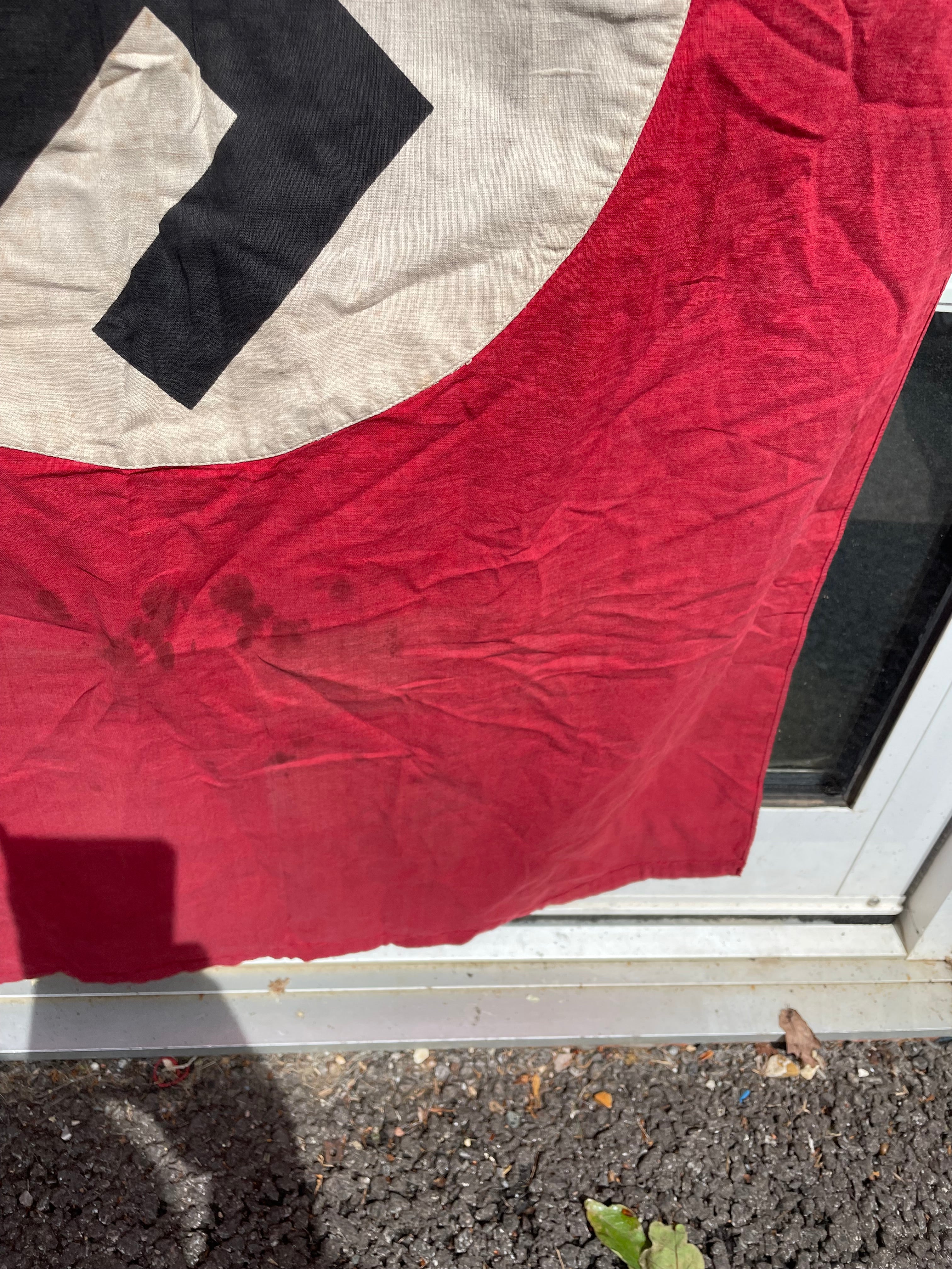Original WW2 German Party Banner / Flag - 50 x 29 inches - The Militaria Shop