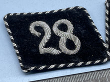 Load image into Gallery viewer, Pair of WW2 German Black Collar Tabs
