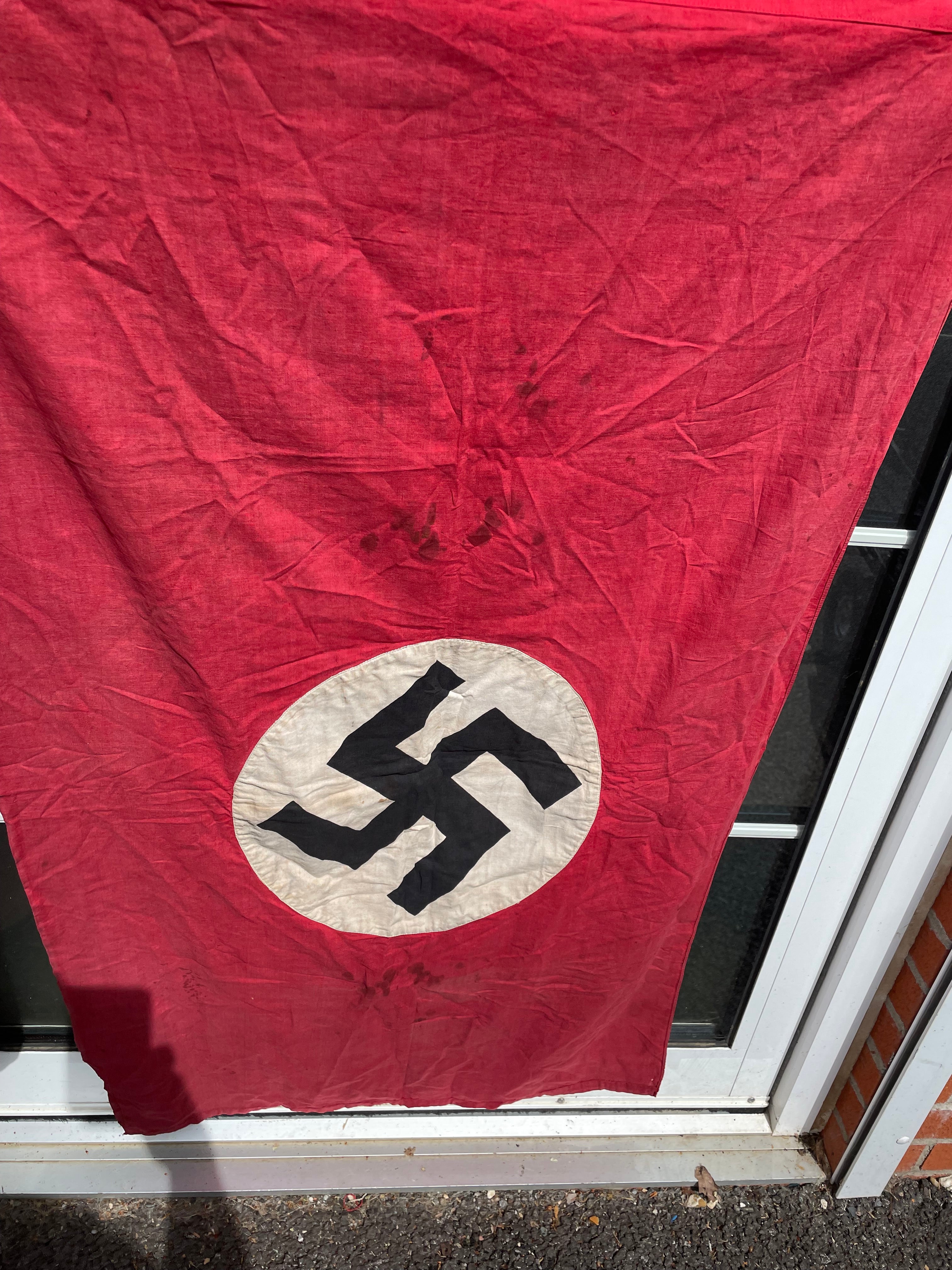 Original WW2 German Party Banner / Flag - 50 x 29 inches - The Militaria Shop