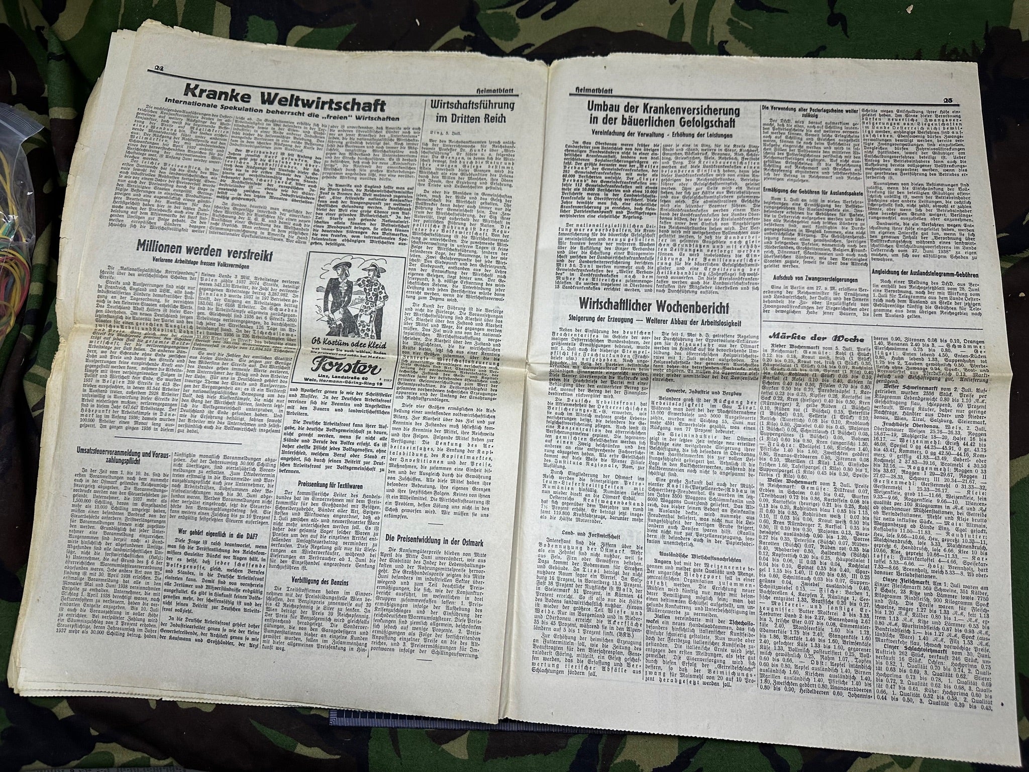 Original WW2 German Party Heimatblatt Political Newspaper - 7th July 1938 - The Militaria Shop