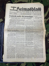 Charger l&#39;image dans la galerie, Original WW2 German Nazi Party Heimatblatt Political Newspaper - 26th January 1940

