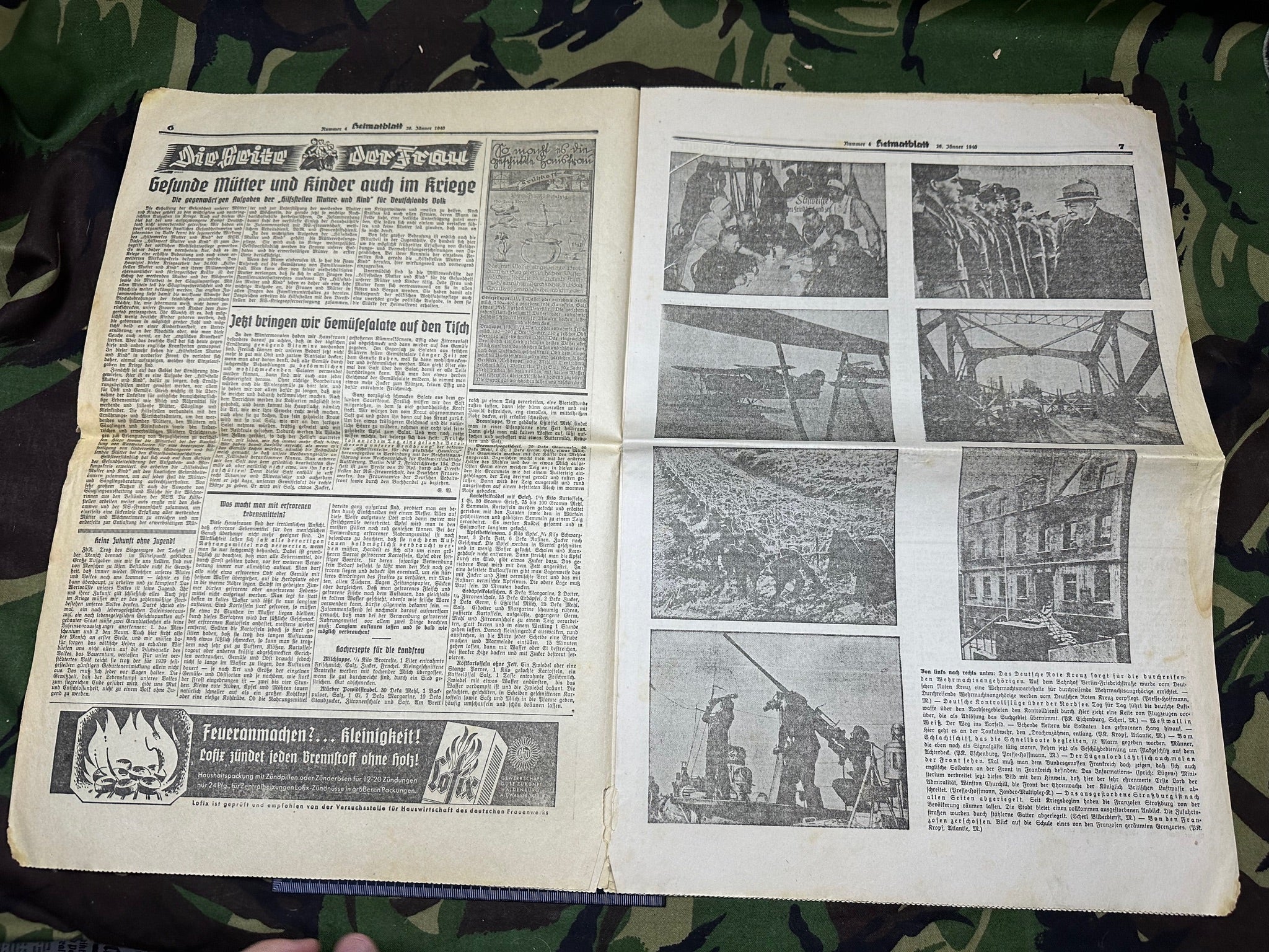 Original WW2 German Party Heimatblatt Political Newspaper - 26th January 1940 - The Militaria Shop