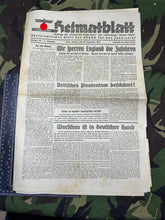 Load image into Gallery viewer, Original WW2 German Heimatblatt Political Newspaper - 29th September 1939 - The Militaria Shop
