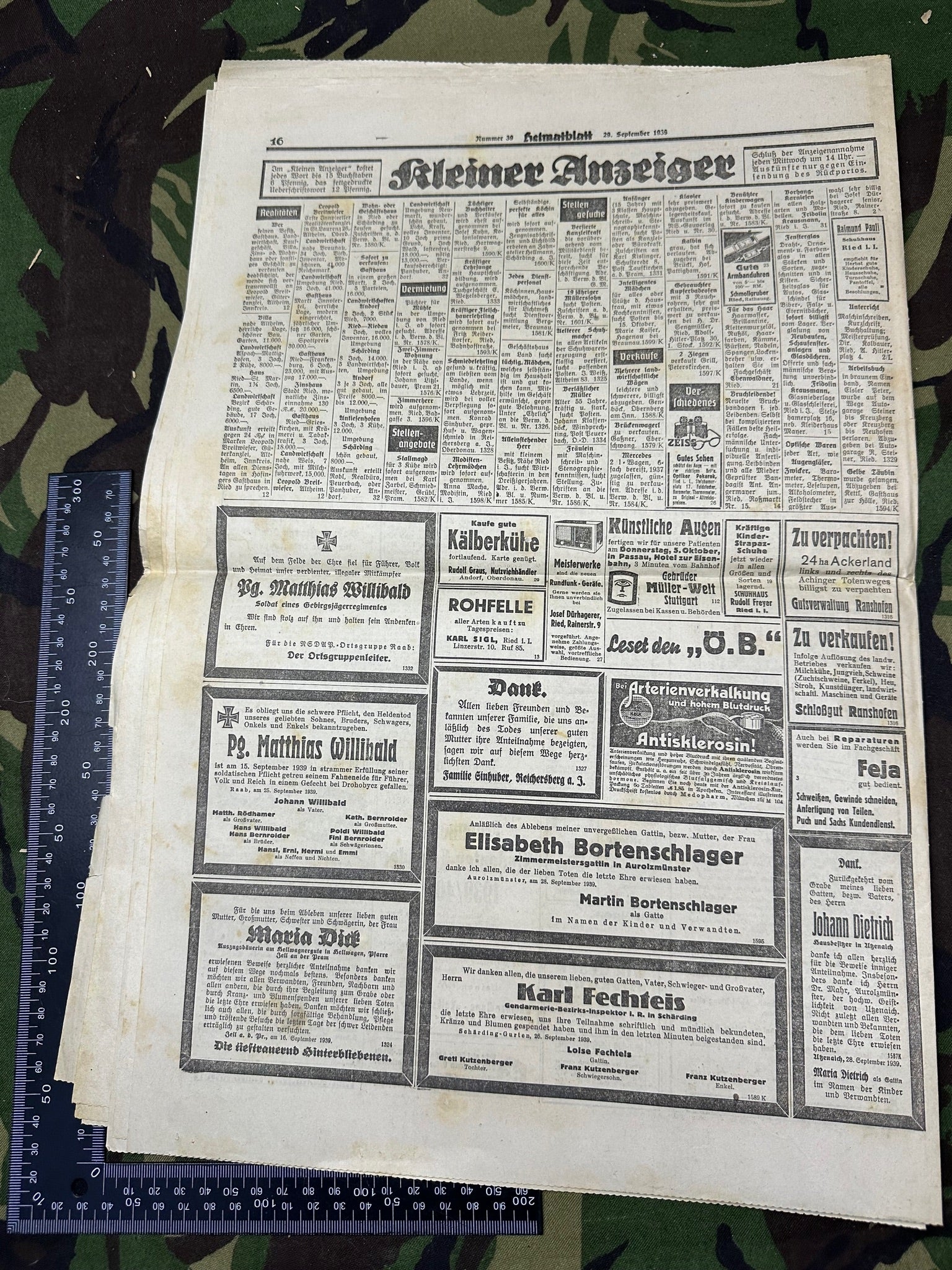 Original WW2 German Heimatblatt Political Newspaper - 29th September 1939 - The Militaria Shop