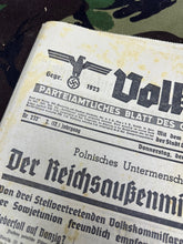 Load image into Gallery viewer, Original WW2 German NSDAP VOLKSSTIMME Political Newspaper - 24th August 1939 - The Militaria Shop
