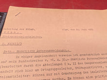 Load image into Gallery viewer, An Interesting 2 Page WW2 German NSDAP Document Dated 1935. With Stamp etc.
