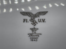 Charger l'image dans la galerie, Original WW2 German Luftwaffe Air Force Porcelain Square Bowl - 1940 Dated - The Militaria Shop
