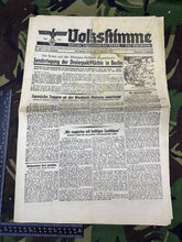 Lade das Bild in den Galerie-Viewer, Original WW2 German NSDAP VOLKSSTIMME Political Newspaper - 16th December 1941 - The Militaria Shop
