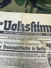 Charger l&#39;image dans la galerie, Original WW2 German NSDAP VOLKSSTIMME Political Newspaper - 16th December 1941 - The Militaria Shop
