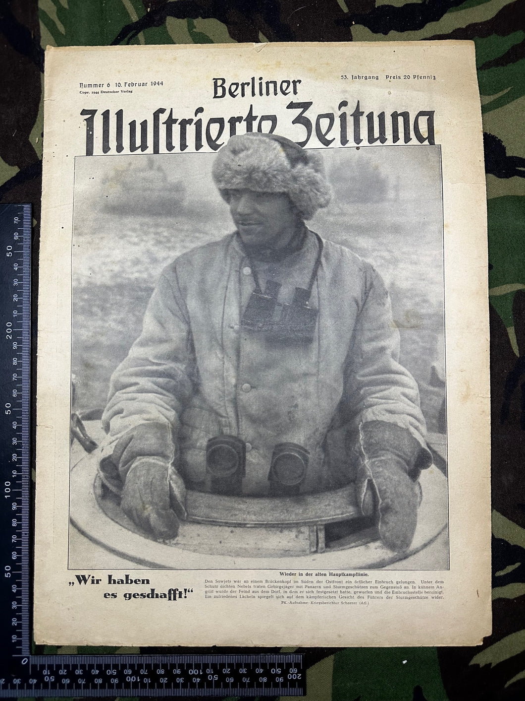 Original WW2 German Berlin Illustrated Political Newspaper - 10th February 1944 - The Militaria Shop