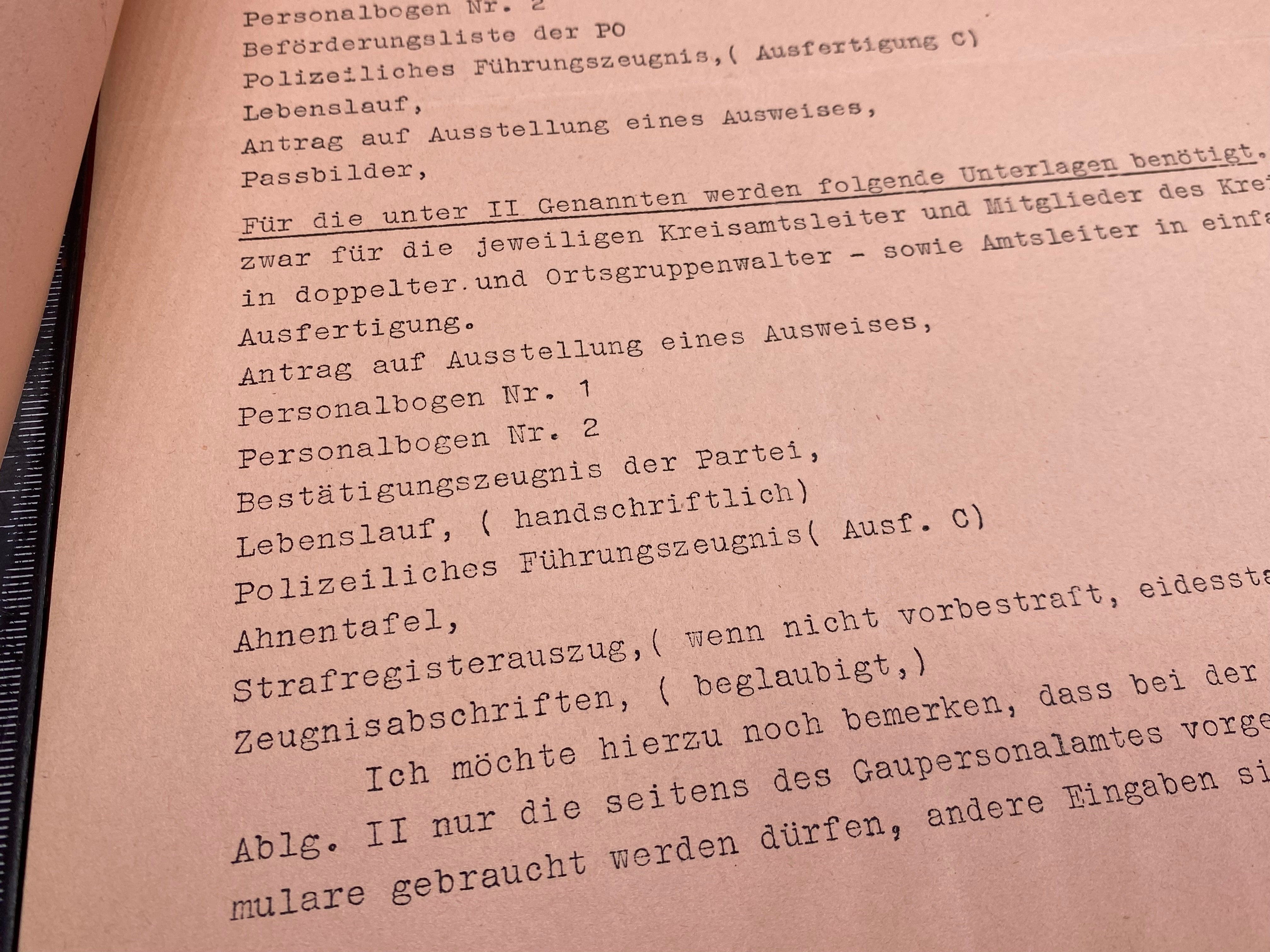 A WW2 German 1935 Dated NSDAP Document. With Stamps etc - The Militaria Shop
