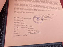 Lade das Bild in den Galerie-Viewer, A WW2 German 1935 Dated NSDAP Document. With Stamps etc
