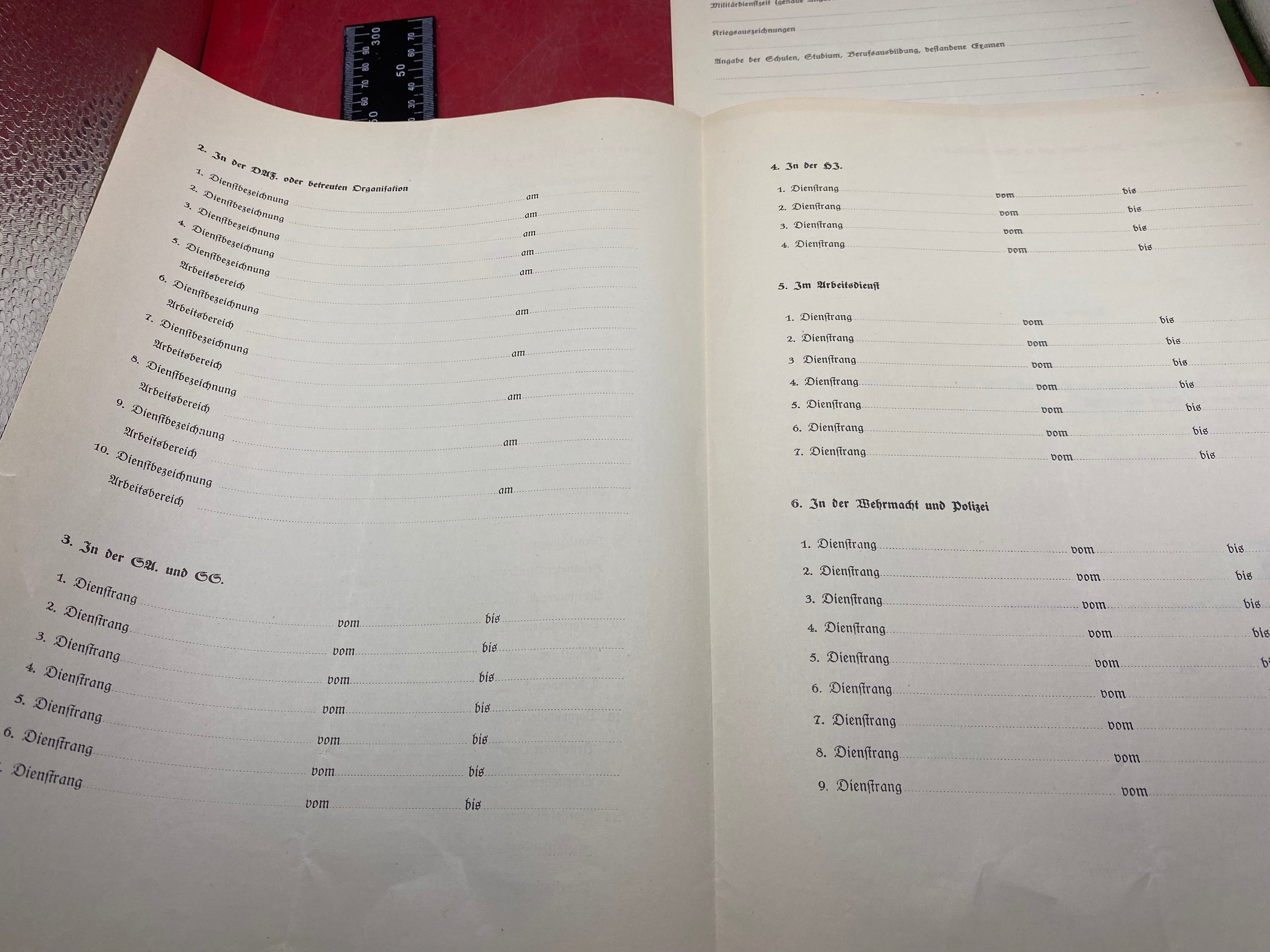 An Interesting Group of Three NSADP Forms. - The Militaria Shop