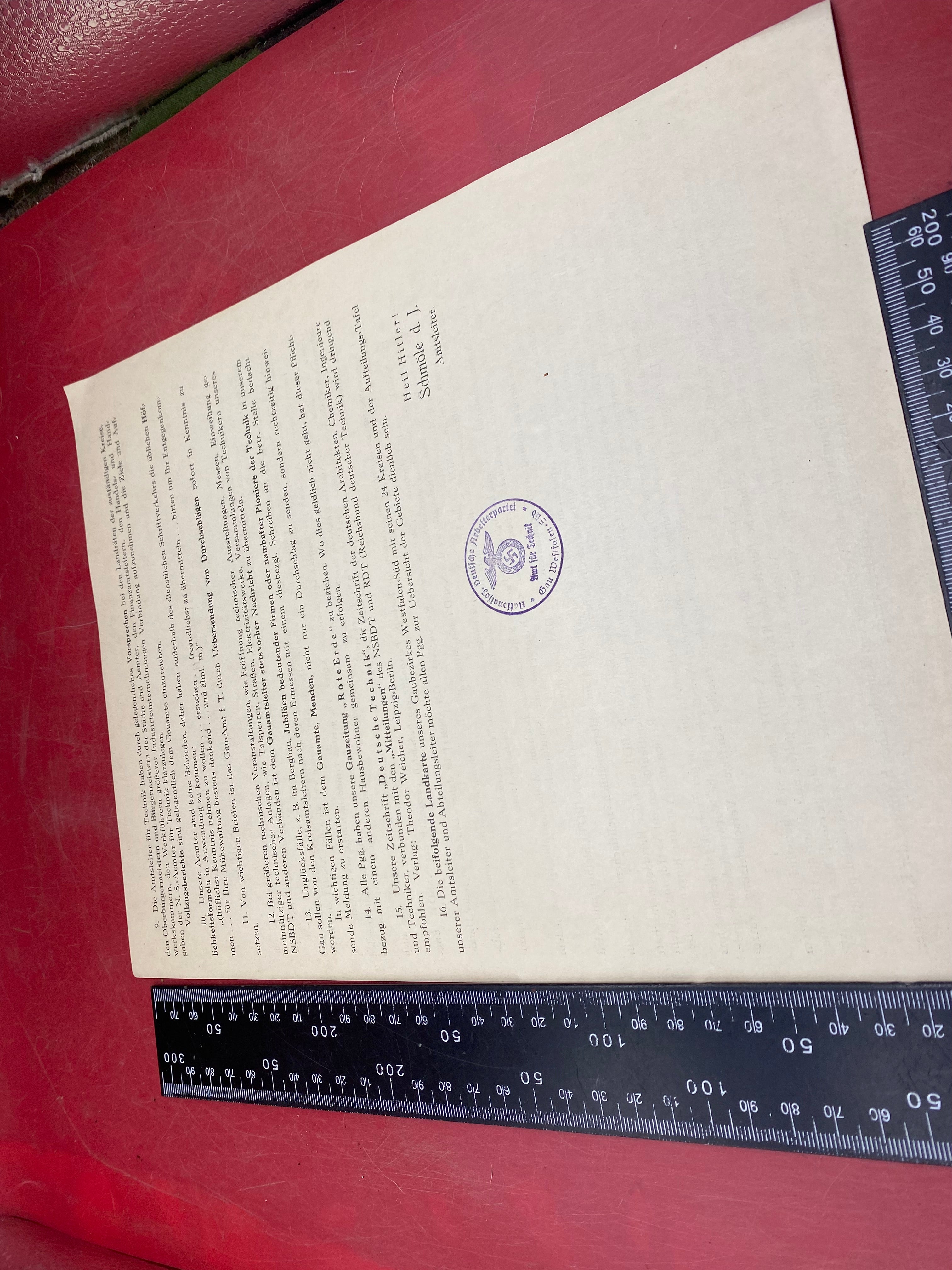 An Interesting NSADP Letter with Impressive Stamp - The Militaria Shop