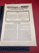 WW2 German NSBDT Leaflet - Possibly Technical Engineering Related. - The Militaria Shop