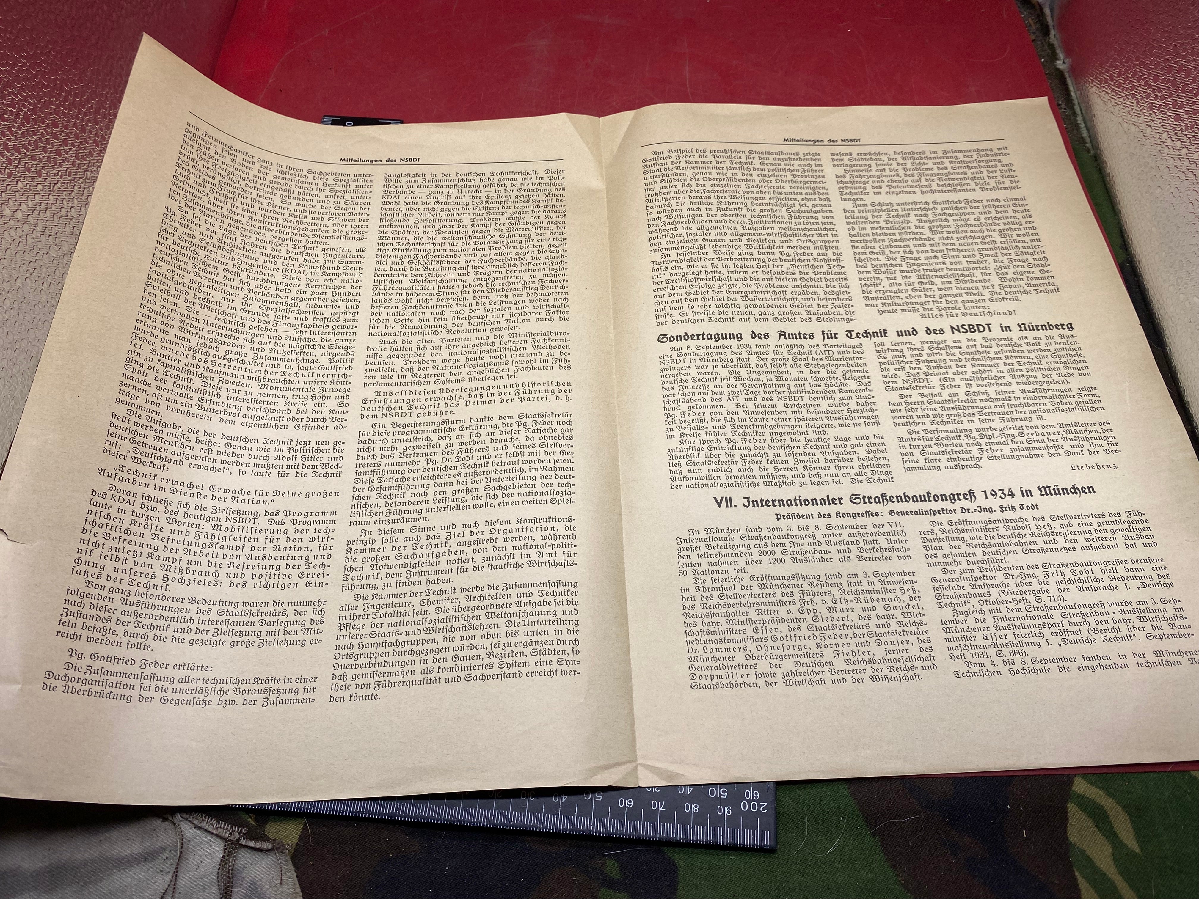 WW2 German NSBDT Leaflet - Possibly Technical Engineering Related. - The Militaria Shop