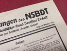 WW2 German NSBDT Leaflet - Possibly Technical Engineering Related. - The Militaria Shop