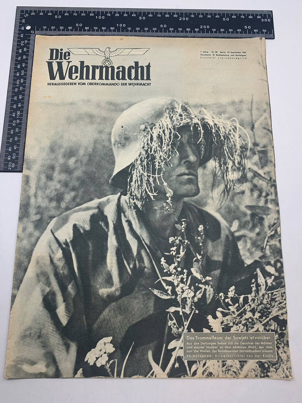 Die Wehrmacht German Propaganda Magazine Original WW2 - 22nd September 1943