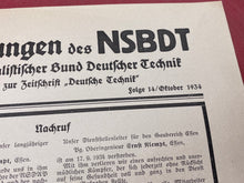 Load image into Gallery viewer, WW2 German NSBDT Leaflet - Possibly Technical Engineering Related
