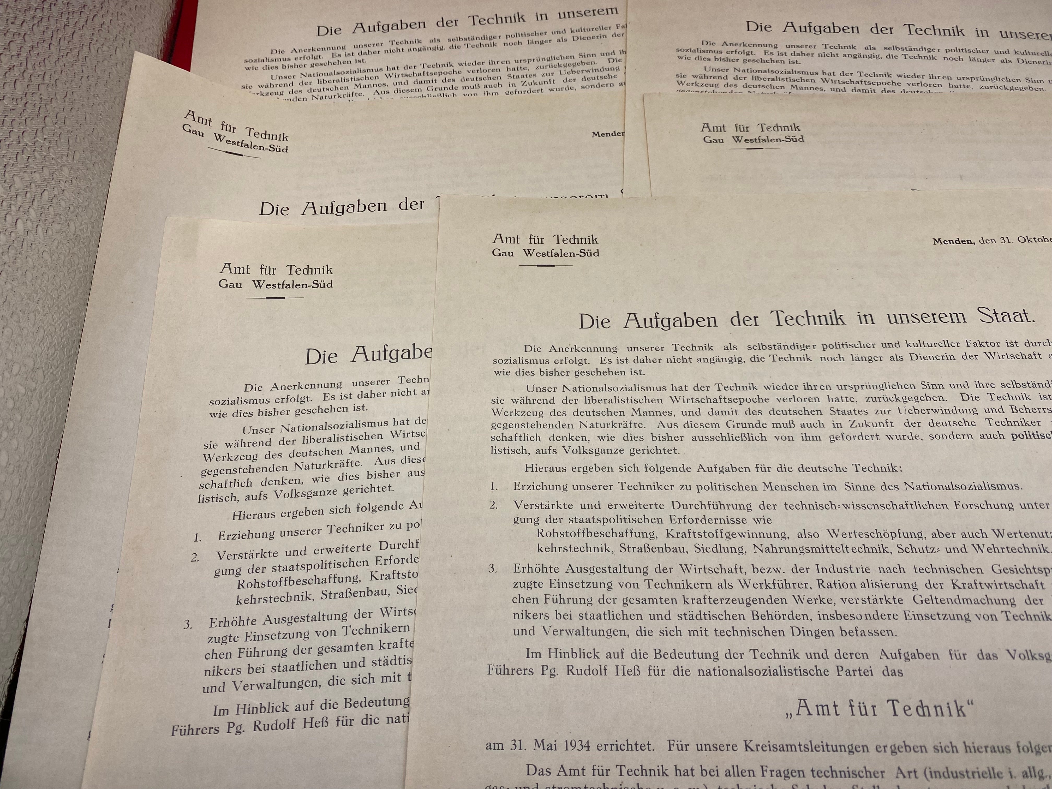 Group of WW2 German Technical School Letters. - The Militaria Shop