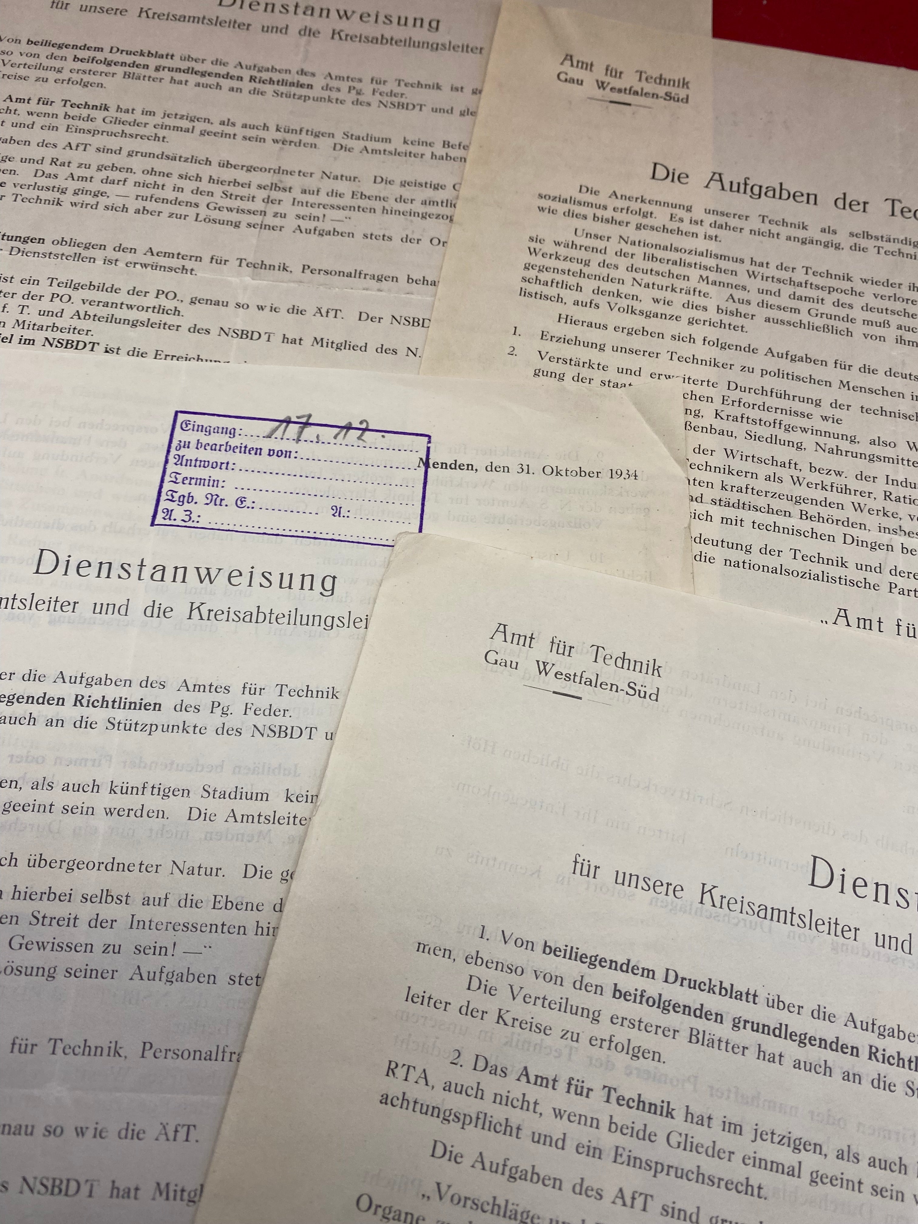 Group of WW2 German Technical School Letters - With Good Stamp. - The Militaria Shop