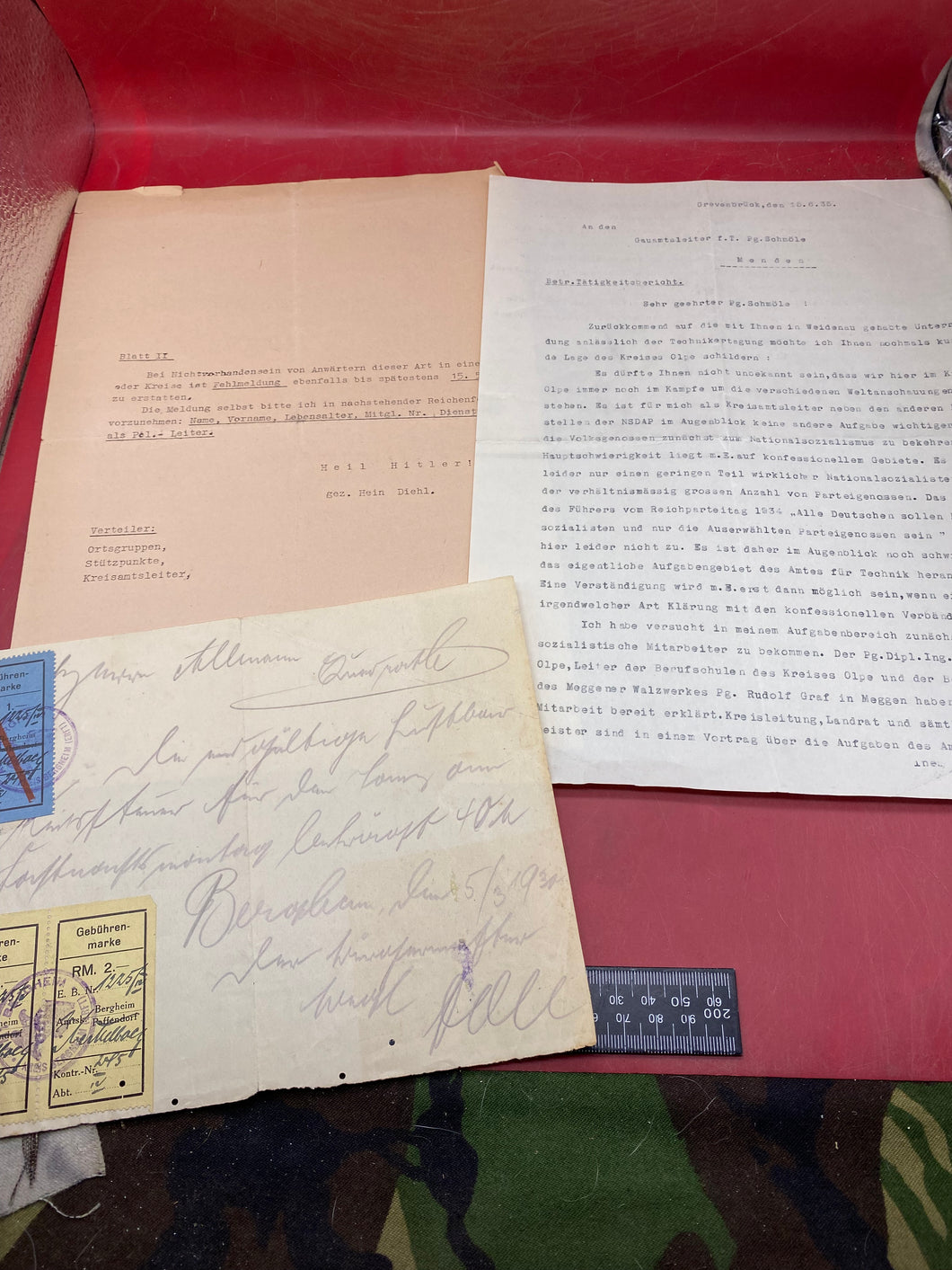 WW2 German - 1935 Dated Nazi Era Letter and Envelope.