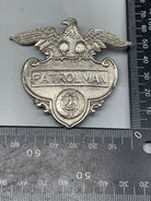 Original Vintage US Highway Patrolman Cap Badge - The Militaria Shop