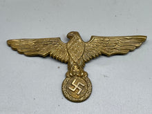 Load image into Gallery viewer, Large German Gilt Eagle Badge - Pith Helmet perhaps
