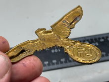 Load image into Gallery viewer, Large German Gilt Eagle Badge - Pith Helmet perhaps
