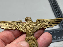 Load image into Gallery viewer, Large German Gilt Eagle Badge - Pith Helmet perhaps

