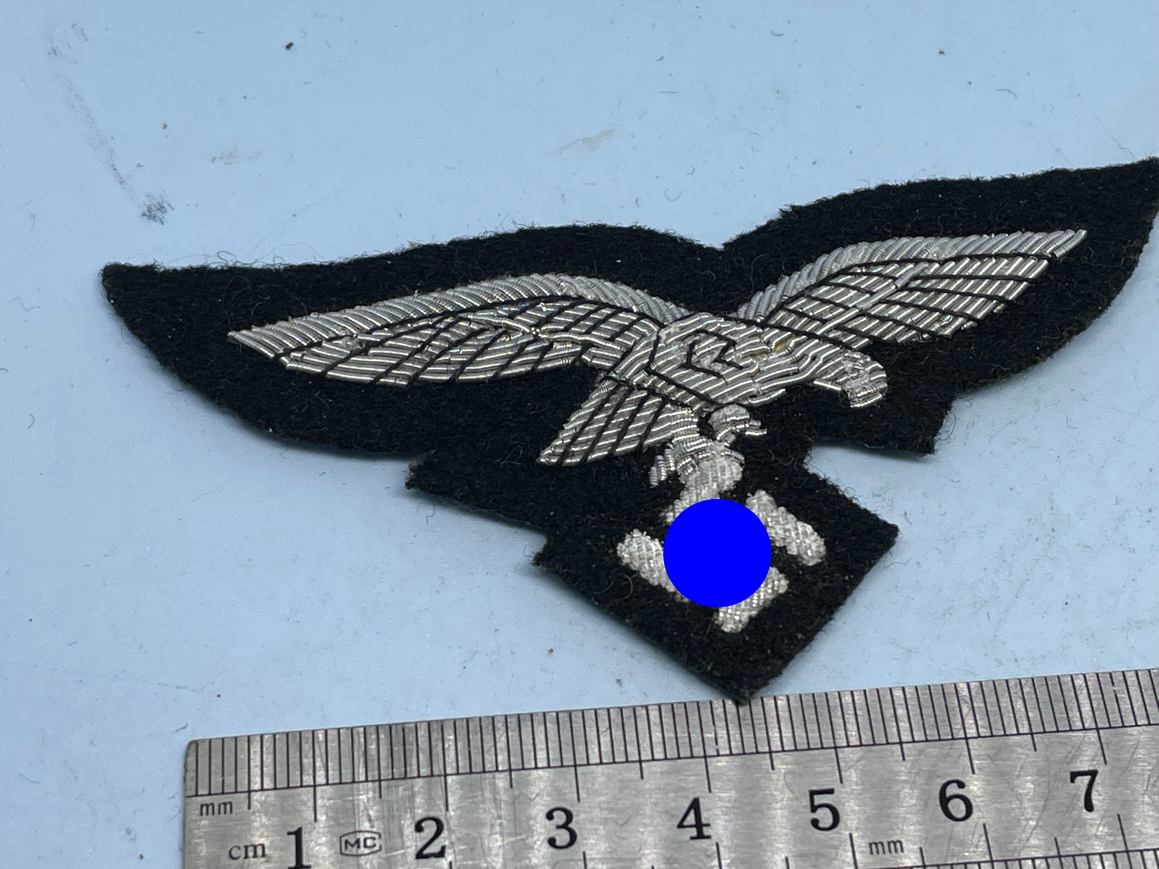 Reproduction WW2 German Luftwaffe Officer's Bullion Breast Eagle - The Militaria Shop