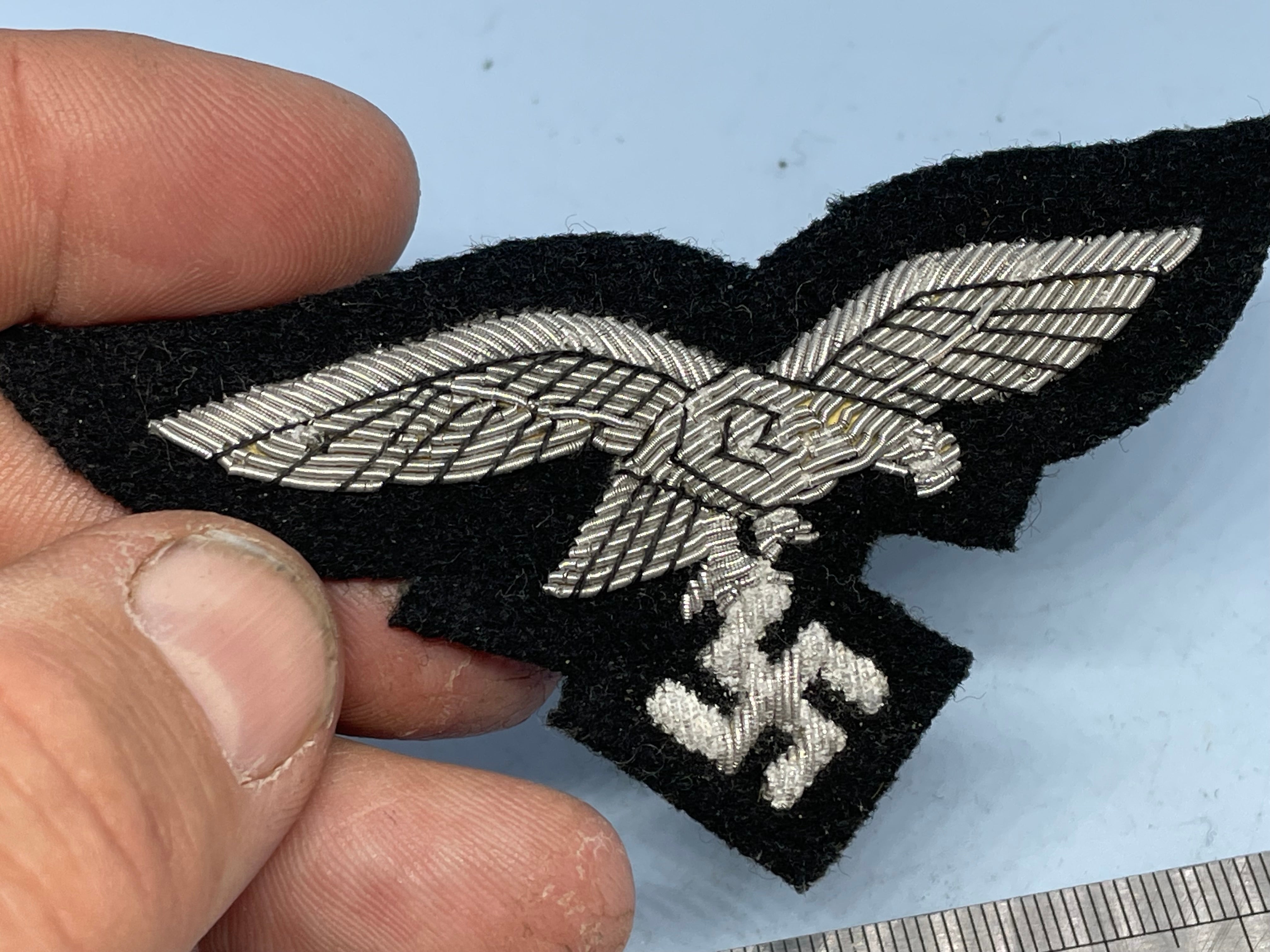 Reproduction WW2 German Luftwaffe Officer's Bullion Breast Eagle - The Militaria Shop