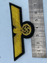 Load image into Gallery viewer, Reproduction WW2 German Kriegsmarine Officer's Bullion Breast Eagle on a black background - The Militaria Shop
