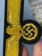 Reproduction WW2 German Kriegsmarine Officer's Bullion Breast Eagle on a black background - The Militaria Shop
