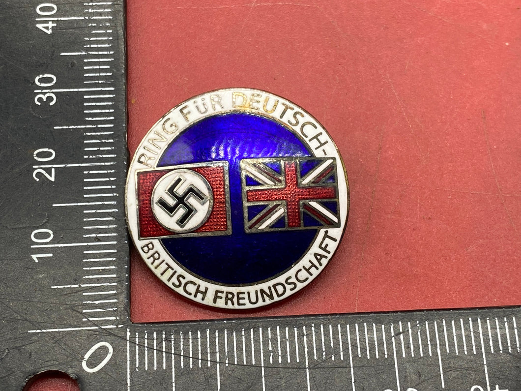 WW2 German Political British / German Friendship Badge. Reproduction.