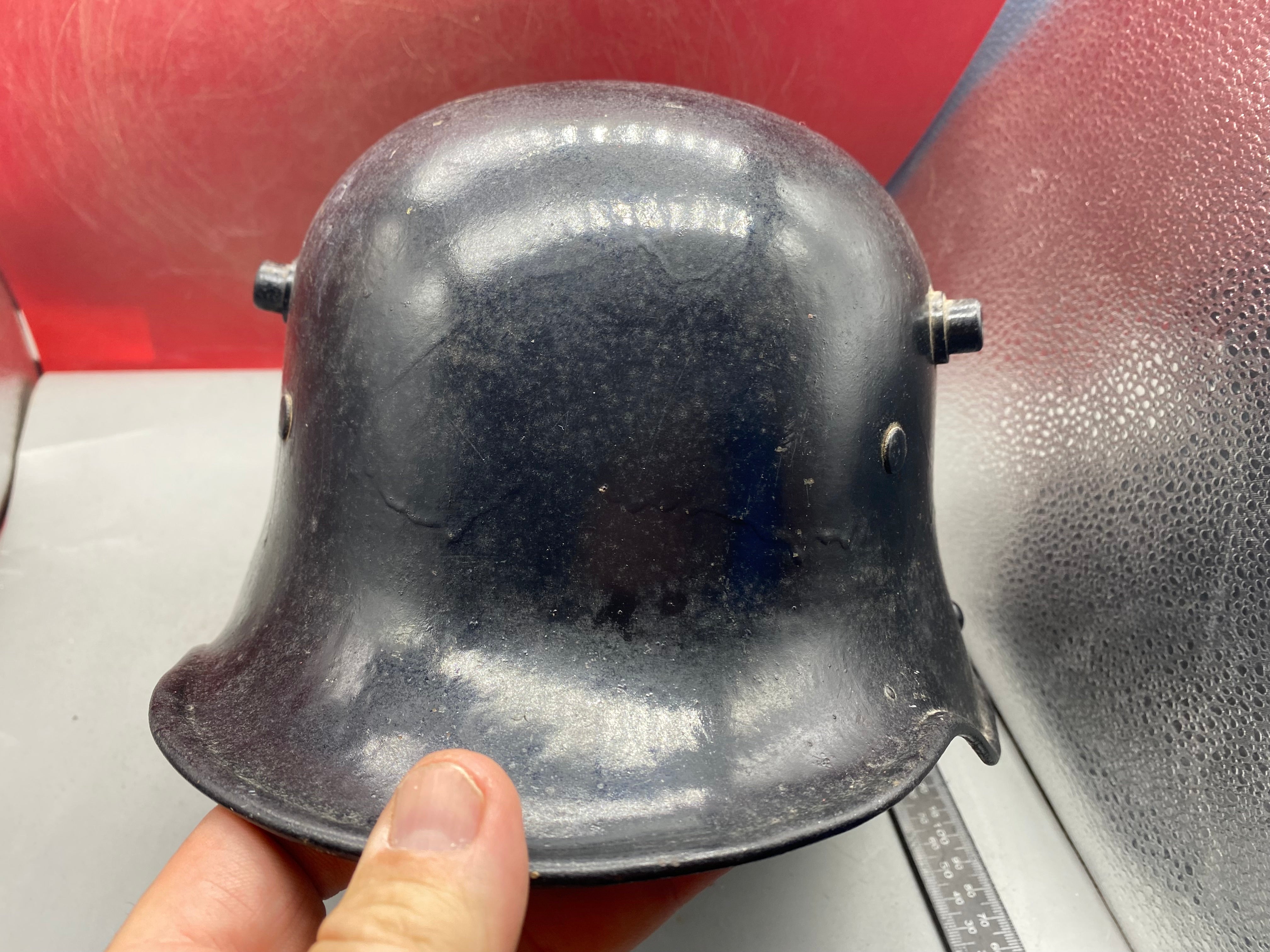 Original German Early SS Transitional M16 Helmet with Liner Band - WW1/WW2 - The Militaria Shop