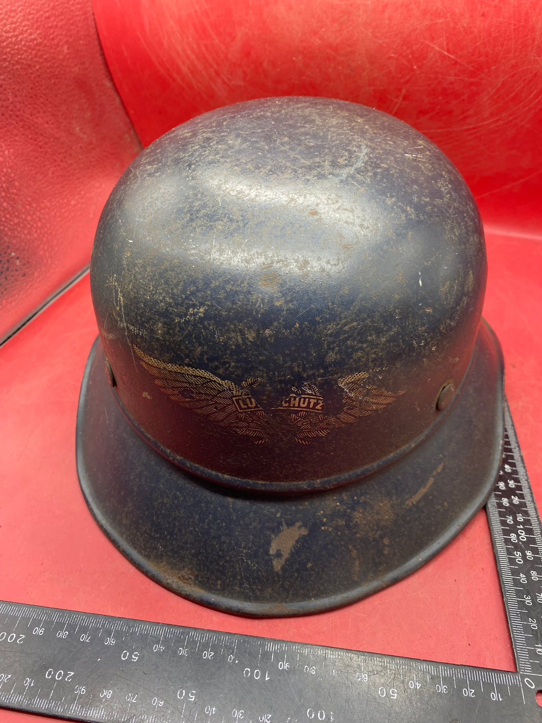 Original WW2 German Home Front Gladiator Luftschutz Fireman's Helmet