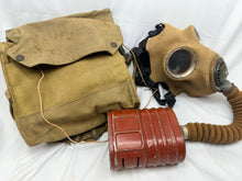 Load image into Gallery viewer, Original WW2 British Army GSR Gas Mask General Service Respirator &amp; Bag
