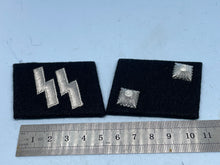 Load image into Gallery viewer, Pair of WW2 German SS Collar Badges
